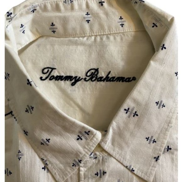 TOMMY BAHAMA Men's 100% Cotton Button Down Long-sleeved Shirt Size Medium - Picture 4 of 9